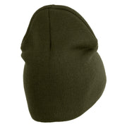 USSF with Delta Symbol Embroidered 8 Inch" Short Beanie - Olive OSFM