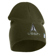 USSF with Delta Symbol Embroidered 8 Inch" Short Beanie - Olive OSFM