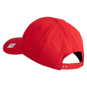 Ooh Rah Logo Embroidered 6 Panel Structured Cotton Twill Cap Made in USA - Red OSFM