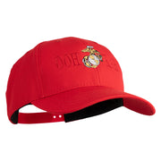 Ooh Rah Logo Embroidered 6 Panel Structured Cotton Twill Cap Made in USA - Red OSFM