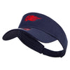 Chequered Flag Logo Embroidered Cotton Twill Sun Visor - Navy OSFM