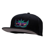 Mardi Gras Festive Mask Superior Cotton Twill Flat Bill Snapback Prostyle Cap