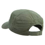 Aardvark Embroidered Garment Washed Adjustable Army Cap - Olive-Green OSFM