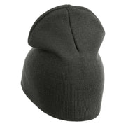 US Space Force with Delta Symbol Embroidered 8" Short Beanie - Charcoal OSFM