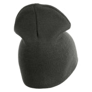US Space Force with Delta Symbol Embroidered 8" Short Beanie - Charcoal OSFM