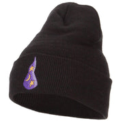 Wizard Hat with Stars and Moon Embroidered Long Beanie