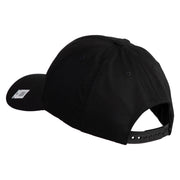 Ooh Rah Logo Embroidered 6 Panel Structured Cotton Twill Cap Made in USA - Black OSFM