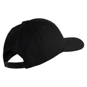 Ooh Rah Logo Embroidered 6 Panel Structured Cotton Twill Cap Made in USA - Black OSFM