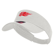 Chequered Flag Logo Embroidered Cotton Twill Sun Visor - White OSFM