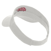 Chequered Flag Logo Embroidered Cotton Twill Sun Visor - White OSFM