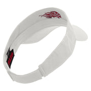 Chequered Flag Logo Embroidered Cotton Twill Sun Visor - White OSFM