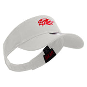 Chequered Flag Logo Embroidered Cotton Twill Sun Visor - White OSFM