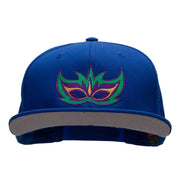 Mardi Gras Festive Mask Superior Cotton Twill Flat Bill Snapback Prostyle Cap