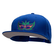 Mardi Gras Festive Mask Superior Cotton Twill Flat Bill Snapback Prostyle Cap