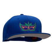 Mardi Gras Festive Mask Superior Cotton Twill Flat Bill Snapback Prostyle Cap