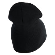 US Space Force with Delta Symbol Embroidered 8" Short Beanie - Black OSFM