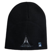 US Space Force with Delta Symbol Embroidered 8" Short Beanie - Black OSFM