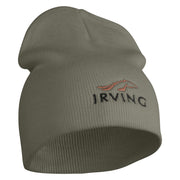 Irving City Embroidered 8 inch Acrylic Short Blank Beanie - Grey OSFM