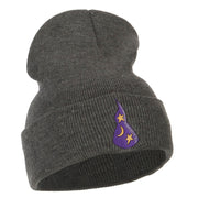 Wizard Hat with Stars and Moon Embroidered Long Beanie