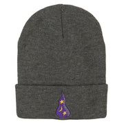 Wizard Hat with Stars and Moon Embroidered Long Beanie