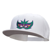 Mardi Gras Festive Mask Superior Cotton Twill Flat Bill Snapback Prostyle Cap