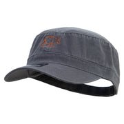 Aardvark Embroidered Garment Washed Adjustable Army Cap - Charcoal-Grey OSFM