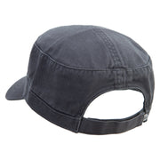 Aardvark Embroidered Garment Washed Adjustable Army Cap - Charcoal-Grey OSFM