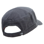 Aardvark Embroidered Garment Washed Adjustable Army Cap - Charcoal-Grey OSFM