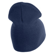 US Space Force with Delta Symbol Embroidered 8" Short Beanie - Navy OSFM