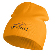 Irving City Embroidered 8 inch Acrylic Short Blank Beanie - Gold OSFM