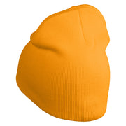 Irving City Embroidered 8 inch Acrylic Short Blank Beanie - Gold OSFM