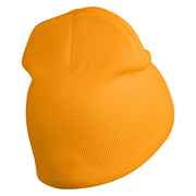 Irving City Embroidered 8 inch Acrylic Short Blank Beanie - Gold OSFM
