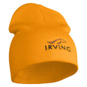 Irving City Embroidered 8 inch Acrylic Short Blank Beanie - Gold OSFM
