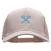 Dual Darts Embroidered Solid Cotton Twill Mesh Prostyle Cap