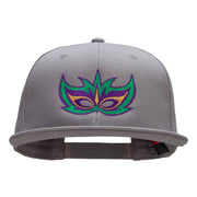 Mardi Gras Festive Mask Superior Cotton Twill Flat Bill Snapback Prostyle Cap