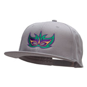 Mardi Gras Festive Mask Superior Cotton Twill Flat Bill Snapback Prostyle Cap