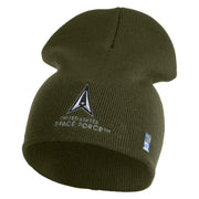 US Space Force with Delta Symbol Embroidered 8" Short Beanie - Olive OSFM