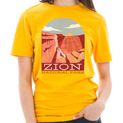 Zion National Park Cotton Short Sleeve Deluxe Jersey Graphic Shirt