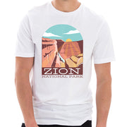 Zion National Park Cotton Short Sleeve Deluxe Jersey Graphic Shirt