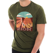 Zion National Park Cotton Short Sleeve Deluxe Jersey Graphic Shirt