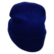 The Stethoscope Embroidered 12 Inch Long Knitted Beanie - Royal OSFM