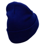 The Stethoscope Embroidered 12 Inch Long Knitted Beanie - Royal OSFM