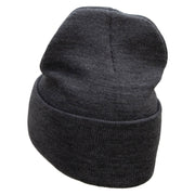 Made in USA Mechanic Tools 12 Inch Solid Knit Cuff Long Beanie - Charcoal OSFM