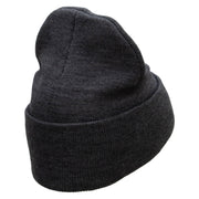 Made in USA Mechanic Tools 12 Inch Solid Knit Cuff Long Beanie - Charcoal OSFM