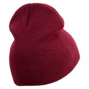 Stay Wild Embroidered 8 inch Acrylic Short Blank Beanie - Maroon OSFM