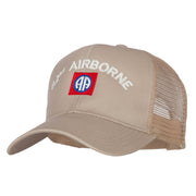 82nd Airborne Logo Embroidered Solid Cotton Mesh Pro Cap