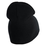 US Air Force Veteran with Wing Symbol Embroidered 8" Short Beanie - Black OSFM