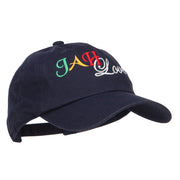 Rasta JAH Love Embroidered Unstructured Cap