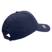 Licensed Star US Army Veteran Military Embroidered Solid Cotton Twill Low Profile Strap Cap - Navy OSFM