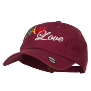 Rasta JAH Love Embroidered Unstructured Cap